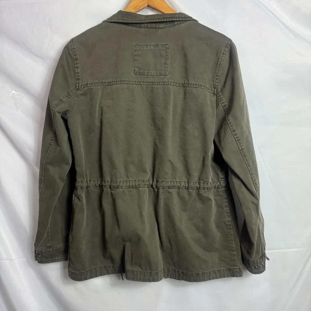 Vintage Levis Women’s Sz Olive Green Cotton Military Field Jacket Utility Coat - Picture 2 of 9